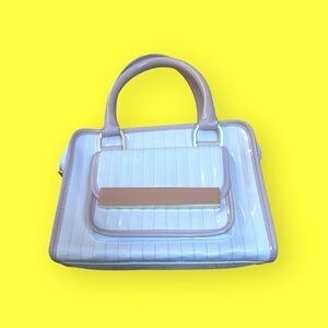 TED BAKER TWO TONE PINK PATENT LEATHER HANDBAG
